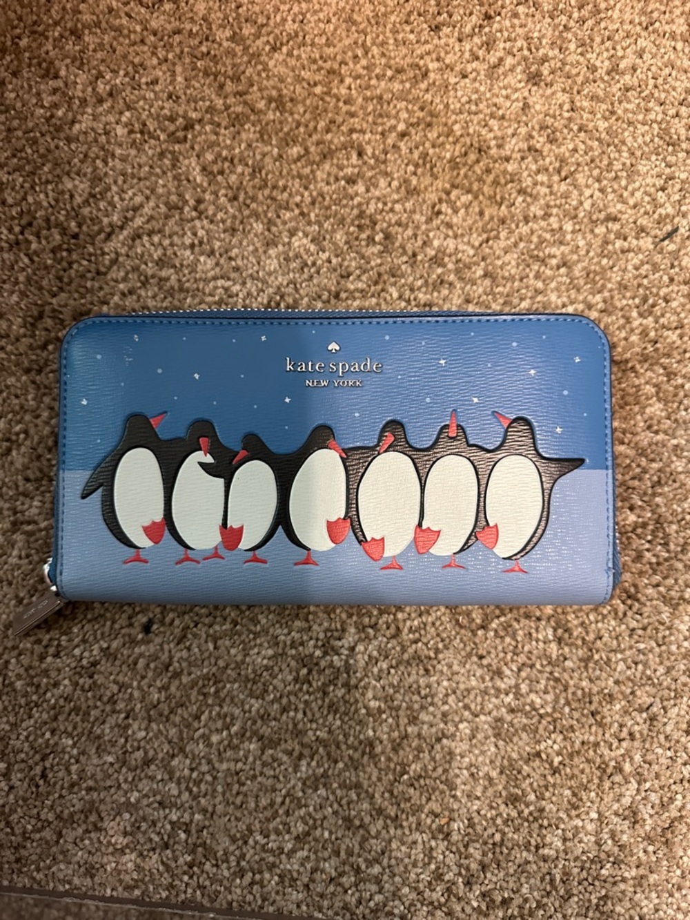 kate spade Blue Penguin Zip Wallet
